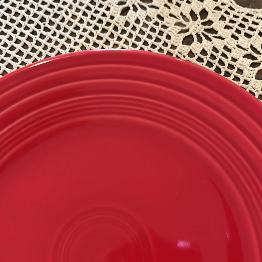 New! Fiesta Scarlet Red Luncheon Plates 9” Set of 2~Lead-Free
